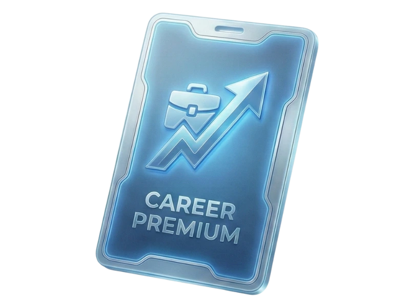  3D software box for LinkedIn Premium Career subscription featuring a blue briefcase and ladder icon.